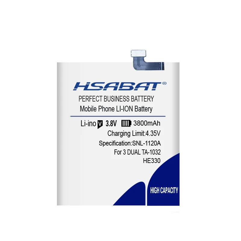 HSABAT 3800mAh HE330 аккумулятор для Nokia 3 DUAL TA-1032 HE 330
