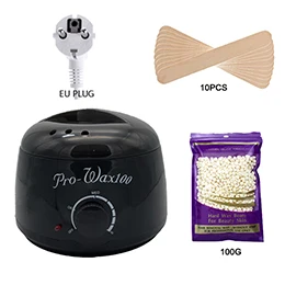 MEIERLI нагреватель для парафинового воска, крем-нагреватель для удаления волос, 100 г, восковые бобы, восковая машина, подогреватель, профессиональный мини-спа, руки, ноги - Цвет: Black Suit EU Plug
