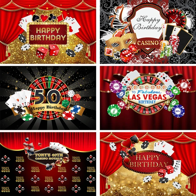 Casino Theme Party Decorations, Casino Birthday Party Decorations Supplies, Las Vegas Party Decorations, Poker Happy Birthday Banner, Casino Letter