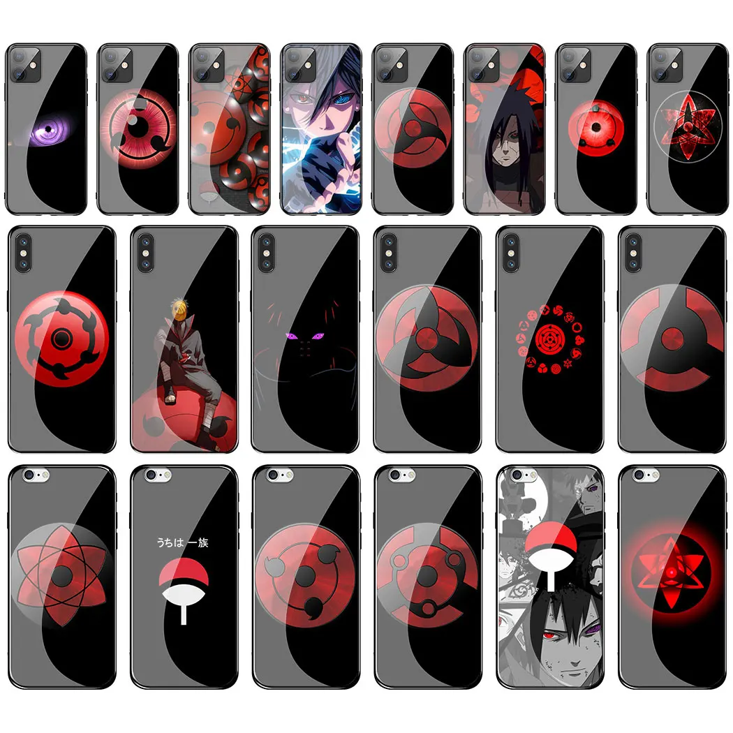 Mangekyou sharingan sasuke чехол из закаленного стекла для телефона для Apple iPhone 11 Pro XS Max XR X 8 7 6S Plus 5S SE