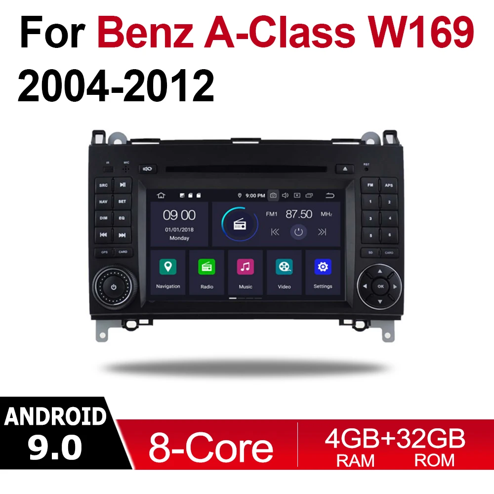 Для Mercedes Benz A Class W169 2004 ~ 2012 NTG 2 DIN Автомобильный Android 9 GPS Naviation мультимедийная