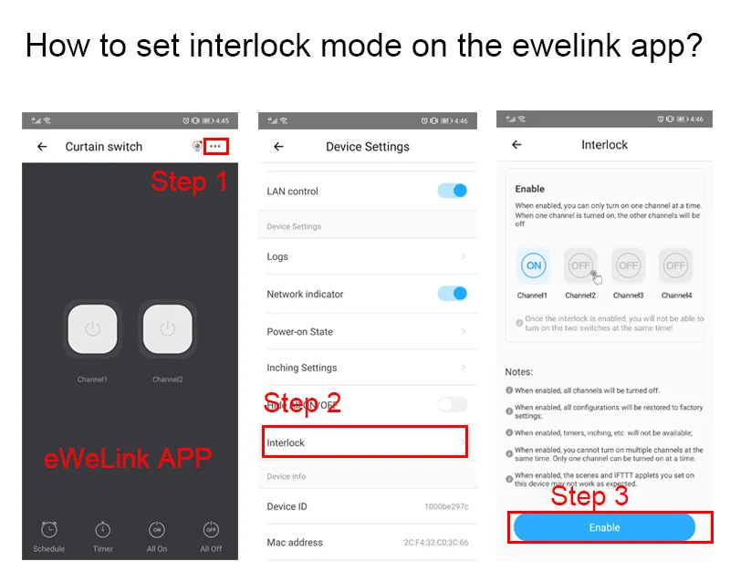 EWeLink-WiFi Inteligente Cortina Interruptor, RF433 MHz Controle