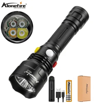 

Alonefire RX5 White red green yellow Led Flashlight Waterproof Magnetic Tactical torch Light For Outdoor rescue Distress signal