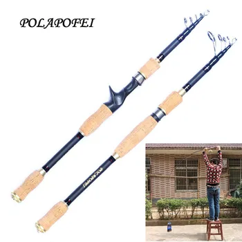 

POLAPOFEI 46T Carbon Fishing Rod Bait Lure Telescopic Spinning Casting Rod Pod Feeder Pole Fish Tackle Fit For Shimano Reel E39