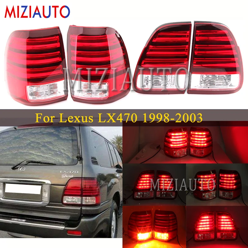 

1 Set LED tail light For Lexus LX470 1998-2003 Rear Bumper Reflector Tail Stop Lamp For Car Accessories turn signal Brake lights