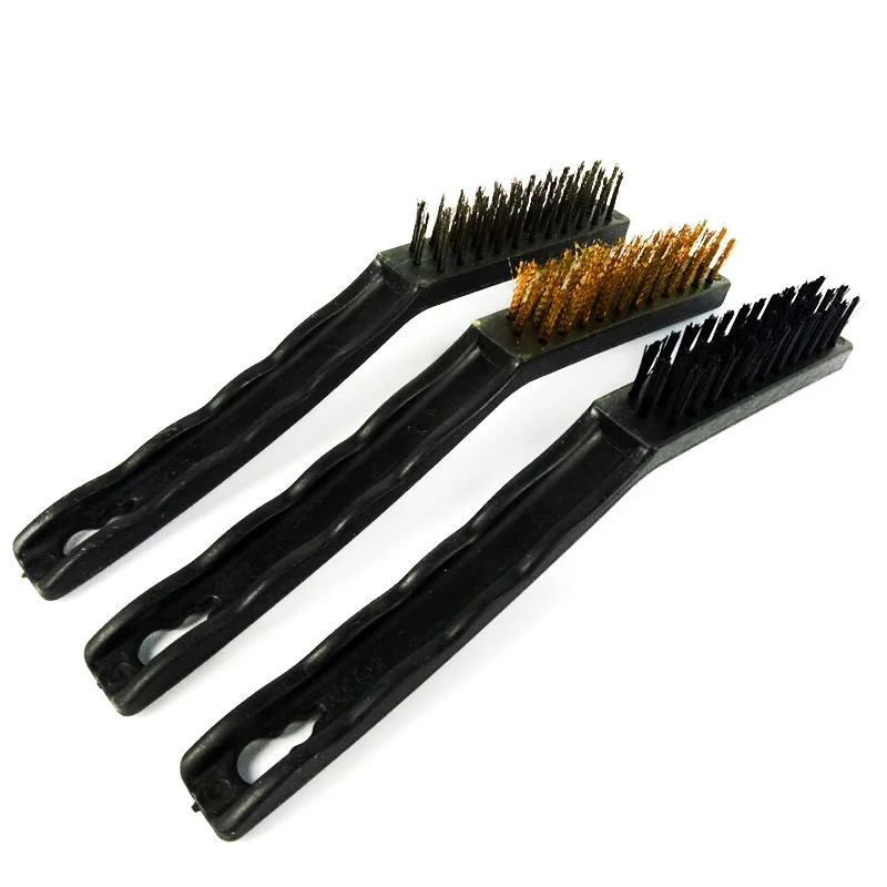 9 inches airsoft M4 M16 tactical ar 15 gun accessories 3pcs mini steel stainless wire brush copper wire brush for rifle scope for hunting (2)