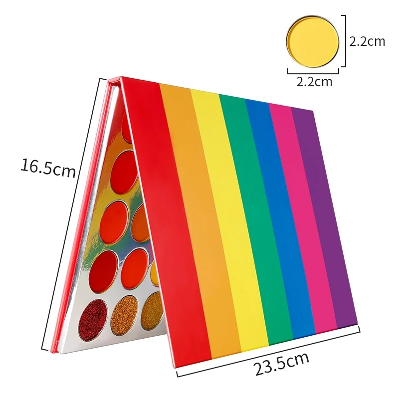 Private Label 35 Color Rainbow Eyeshadow Palette Matte Metallic Shimmer Makeup Eye Shadow Bright  Shades Make Your Own Brand