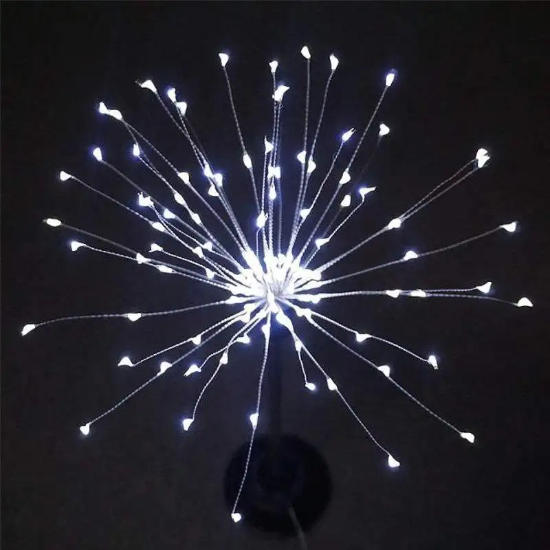 LED Solar Fireworks Lights Outdoor 90/150 LEDs Waterproof String Fairy Light For Home Garden Street Lamp Christmas Decoration solar wall lights outdoor