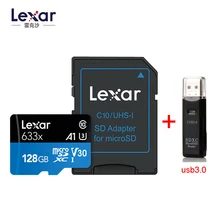Lexar 633X nuevo Original 95 MB/S tarjeta Micro sd 512GB 1TB 128g 256GB lector de tarjetas de memoria Uhs-1 para Dron Gopro Dji videocámara deportiva