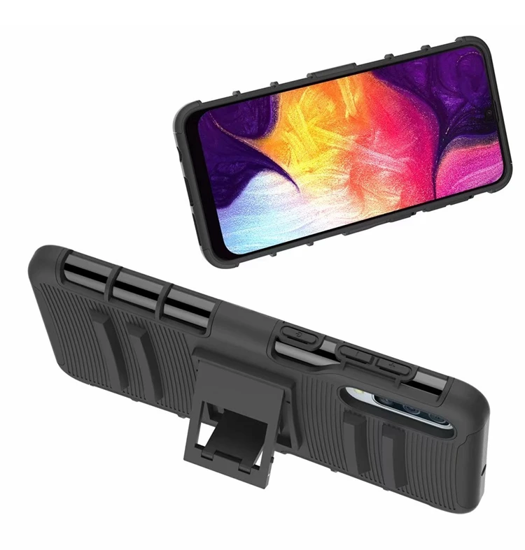 Для samsung Galaxy A50 чехол Гибридный сверхмощный 3 в 1 военный Камуфляжный жесткий ударопрочный чехол для Galaxy ya50 Зажим для ремня чехол-подставка
