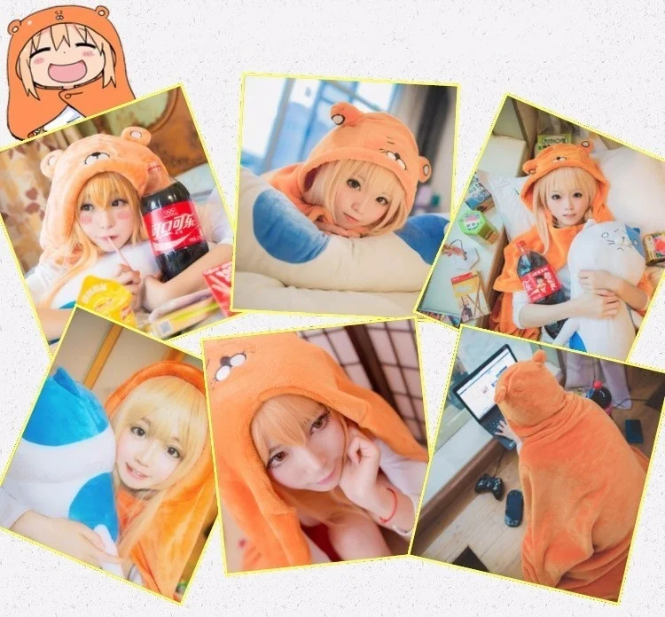 Himouto Umaru-chan Umaru Doma Home Outfit Cosplay Costume (Hoodie & Blanket Set) (Unofficial)
