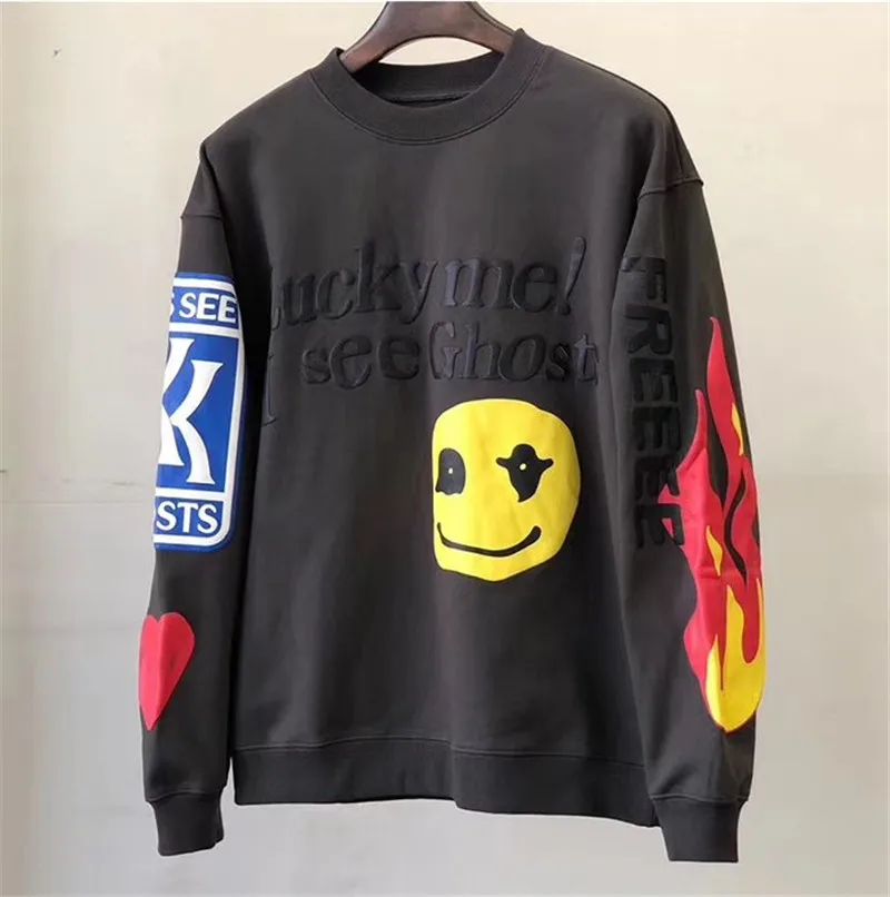2 Kanye CPFM. XYZ w. W. C. D. CPFM/Детские свитшоты с изображением призраков для мужчин и женщин; 1:1 Толстовка высокого качества с 3D принтом «Lucky Me I SEE GHOSTS» - Цвет: 2