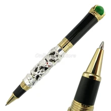 Jinhao – stylo à bille en métal brillant, antique, argent, Dragon King Pearl, sculpture, gaufrage, papeterie professionnelle de bureau