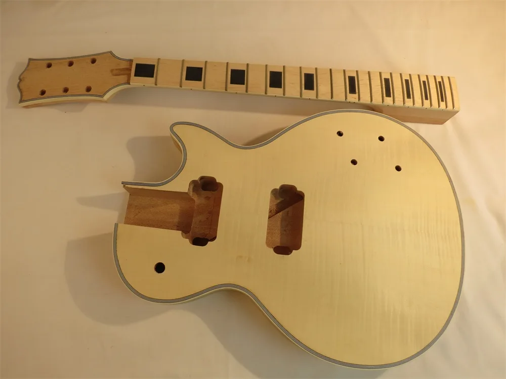 DIY 1 set unfinished electric guitar kit mahogany body and neck | Спорт и развлечения
