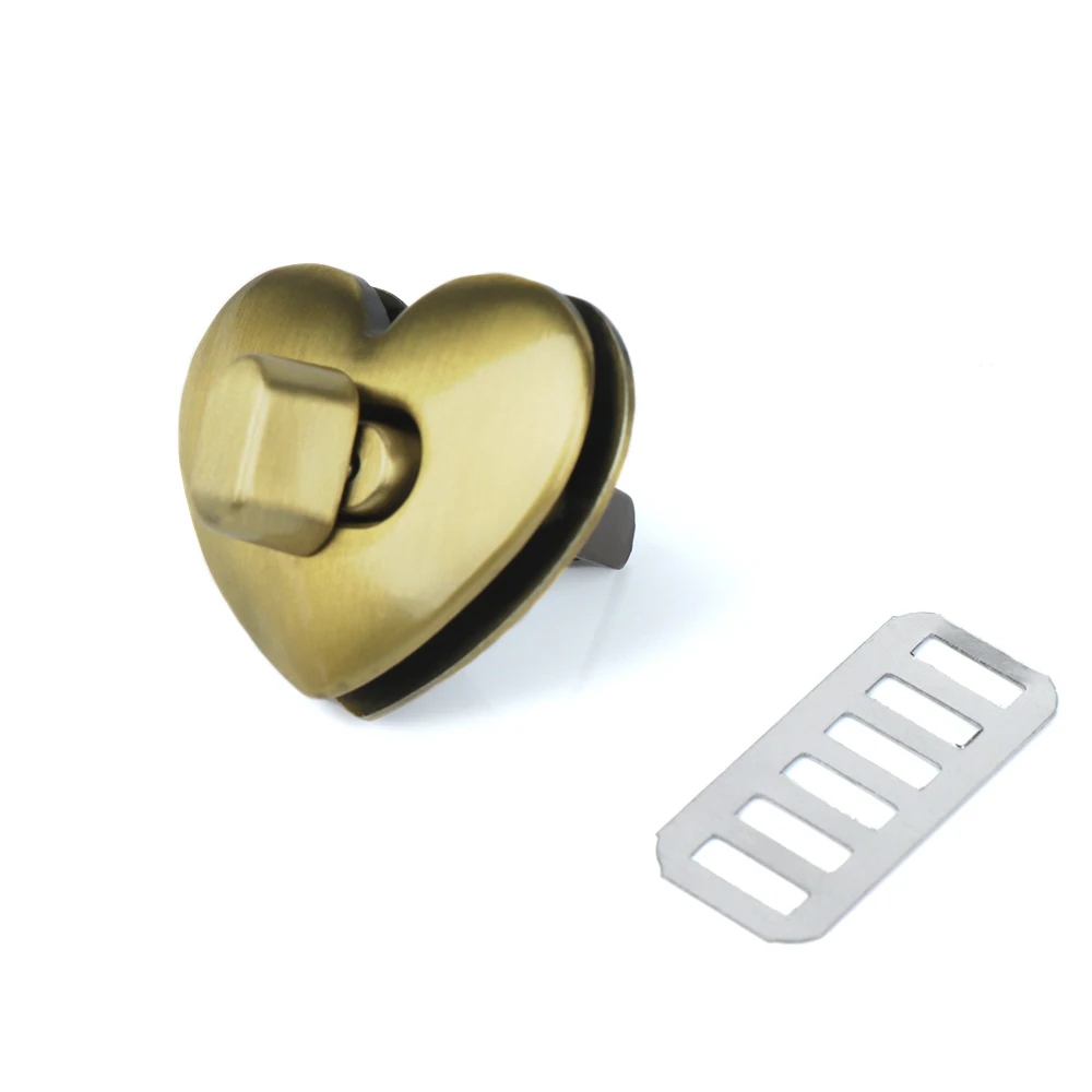 bronze 1 pc Metal Clasp Turn Lock Twist Lock for DIY Handbag Bag Purse Hardware Closure Bag Parts Accessories - Цвет: bronze