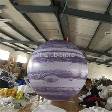 Горячая Распродажа гигантская надувная планета для украшения, большой светодиодный надувной подвесной планет
