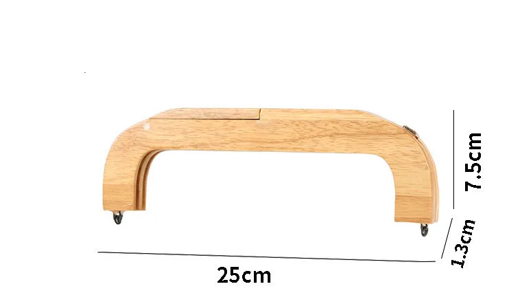 Одна штука 25 см деревянная вешалка для аксессуаров ручка деревянная рамка под кошелек женская вечерняя сумка винтажная рамка для кошелька Diy части