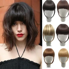 HOUYAN женские черные коричневые светлые накладные волосы с бахромой на заколках для наращивания челки с высокой температурой аксессуары из синтетического волокна