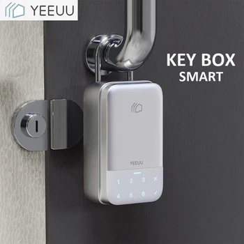 

YEEUU K1 2020 New Key Lock Box Smart Phone APP Fingeprint Password Control Electronic Safe Box Aluminum Alloy Storage