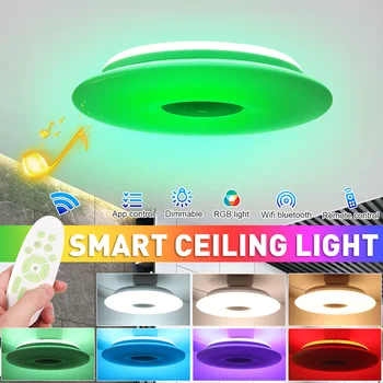 

12'' WIFI Smart LED Ceiling Light RGB bluetooth Music Speaker Remote Dimmable Ceiling Lamp Modern Living Room Bedroom Lights