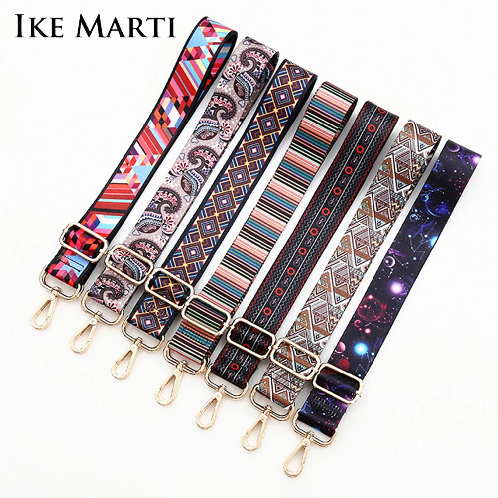 Correa de nailon con diseño de arcoíris para bolso, correas cruzadas de 140 CM con ganchos para monedero