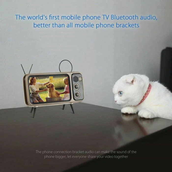 2 в 1 ТВ Дизайн Мини Bluetooth динамик мобильный телефон подставка держатель usb зарядное устройство AS99