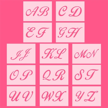 

Aomily Letters Numbers Symbol Cake Stencil Airbrush Painting Mold Cookies Fondant Cake Mousse Mould Decorating Molds