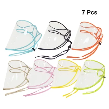

7PCS Full Face Shield Anti-Spittle Protective Mask Anti-Splash Face Cover Windproof Mask for Outdoor Kitchen Fisherman Hat