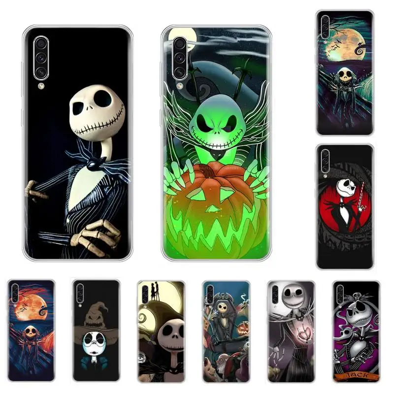 Забавный чехол для телефона на Хэллоуин Jack Skellington samsung galaxy A3 A5 A7 A10 A20 E A30 S A40 A50 A70 A71