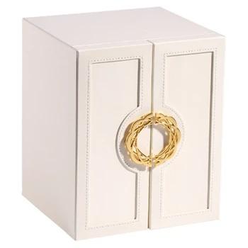 

Leather Jewelry Box Storage Box Ring Display Lady Case Portable Jewelry Organizer for Necklaces