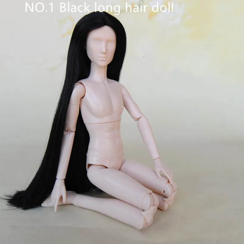 Quality 31cm Male Doll Figures 20 Joints Flexible Body BJD Boy Doll Long Hair Boyfriend DIY Doll Head Girl Collection Gift Toys