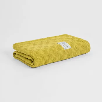 

Waffle Towel Blanket Cotton Air Conditioning Summer Nap Throw Blanket for Sofa Chair Camping Picnic Beach Home