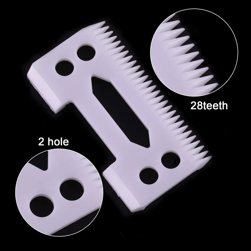  New 50Pcs 28 Teeth Zirconia Ceramic Clipper Blade for Wahl Senior Clipper