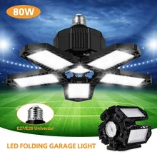 

100W LED Garage Lights 80W 60W 45W Adjustable E27 Work Light Bulbs Garage Ceiling Lights For Patio Basement Warehouses Bar Lamps