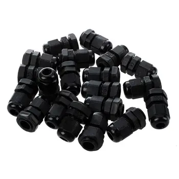 

20 Pieces Black Plastic Waterproof Cable Gland Connector PG7