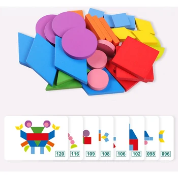 

pony animals Wooden Tetris Tangram Puzzles Children Puzzle Jigsaw Puzzle Toys Toys DIY Jigsaw Puzzles Develop Baby Intelligence