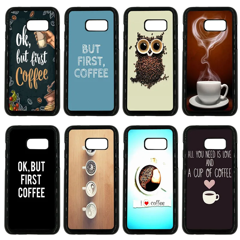 OK But First Coffee Cell Phone Case Hard PC Plastic Cover for Samsung Galaxy A3 A5 A7 A8 2015 2016 2017 2018 Note 8 7 5 3 Shell | Мобильные