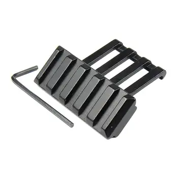

Tactical 30 Degree Offset Rail Mounting Picatinny Low Profile Adapter 5 Slot Rail Bracket Ar 15 Rifle Red Dot Flashlight