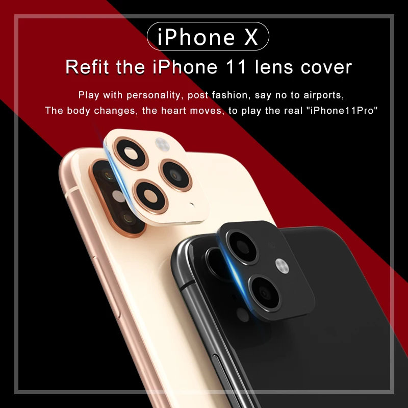 Защитная пленка для объектива камеры, сменная секундная пленка для iPhone 11 Pro Max Metal Alumium Caser iPhone X XR XS MAX, Защитная крышка для камеры