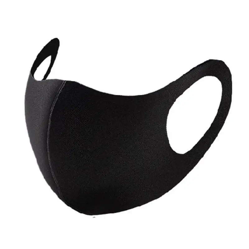 

Black Earloop Dustproof Face Mask Adult Ice Silk Cotton Hanging Ear Masks Reusable AntiVirus Mouth Muffle Antibacterial Supplies