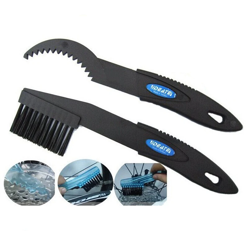 2pcs Cycling Bike Bicycle Chain Wheel Cleaning Cleaner Scrubber Brush Tool Kit Mountain Road Biking Tools Cycling Accessories