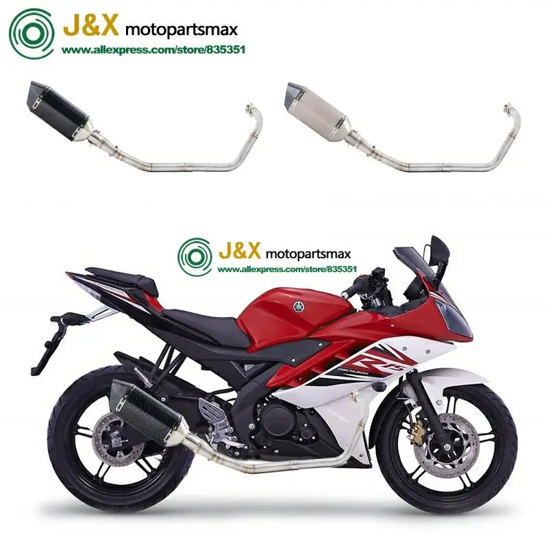 Полная выхлопная система мотоцикла Escape slip on для yamaha YZF R15 MT15 MT-15 2008- средняя труба глушителя DB-Killer