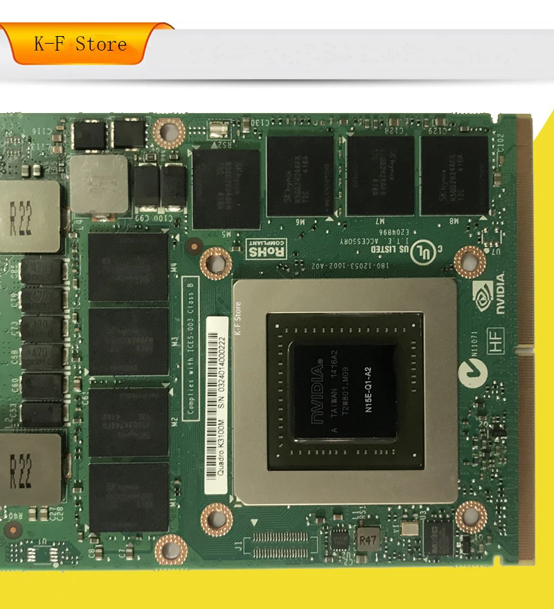 Scheda Video Originale Nvidia Quadro K3100M 4Gb Ddr5 Mxm3.0 N15E-Q1-A2 Completamente Testata