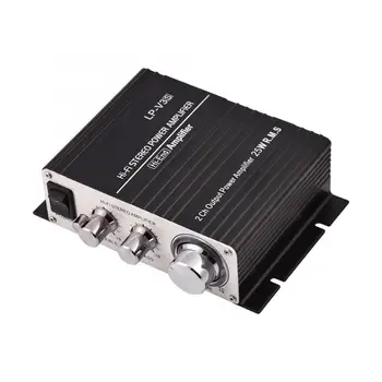 

2 Channel HiFi Stereo Audio Power Amplifier Digital Amplifier RCA & 3.5mm Audio Input for Mobile Phone MP3/MP4 12V DC + 25W