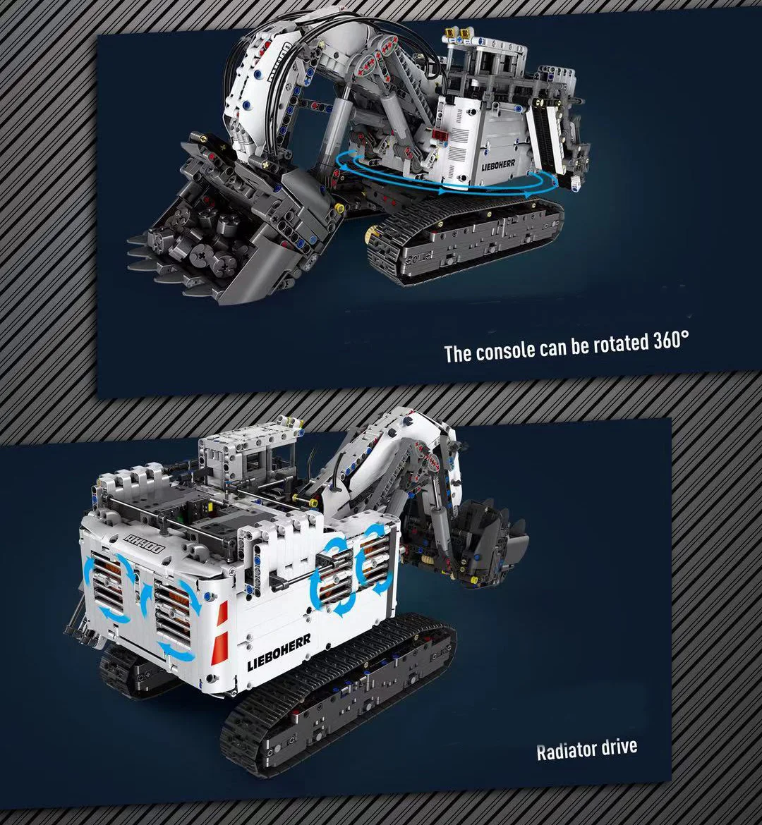 13130 Liebherr R 9800 экскаватор Совместимость 42100 конструкторных блоков, Детские кубики, развивающие игрушки рождественские подарки для детей