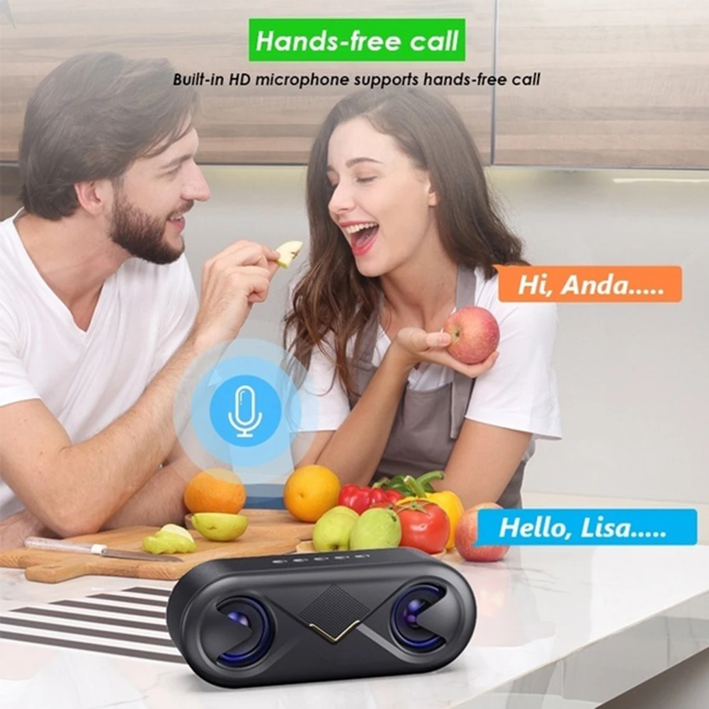 Портативный Bluetooth динамик V5.0 беспроводной супер бас домашний открытый динамик s с хорошим звуковым эффектом и богатым светодиодный мигающий свет