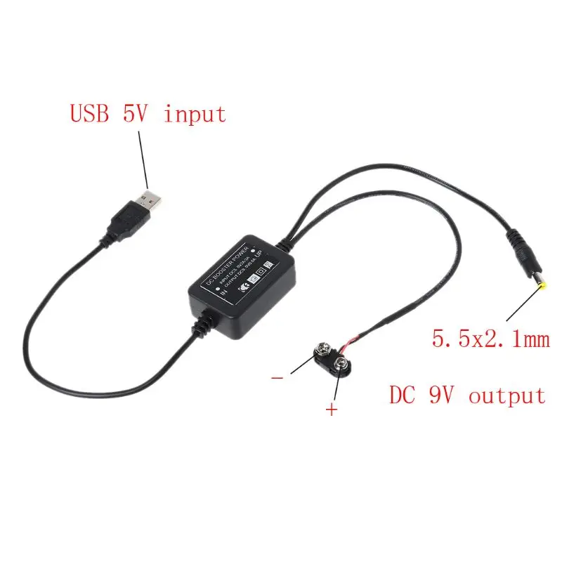 9 в батарея Eliminator USB 5 в Boost до 9 в кабель для мультиметра микрофона роутера