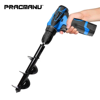 

PRACMANU 8*30cm Earth Auger Hole Digger Tools Planting Machine Drill Bit Fence Borer Petrol Post Hole Digger Garden Tool