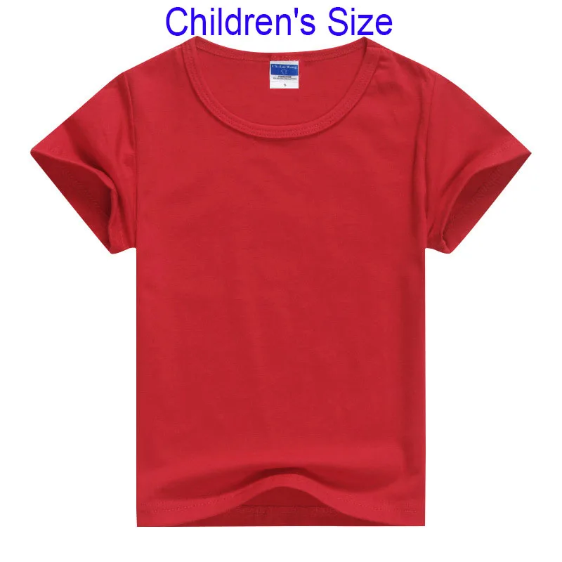 children red Лето, высокое качество, 15 цветов, S-2XL, простая футболка, Женская хлопковая эластичная Базовая футболка, Женские повседневные топы, футболка с коротким рукавом - Цвет: children red