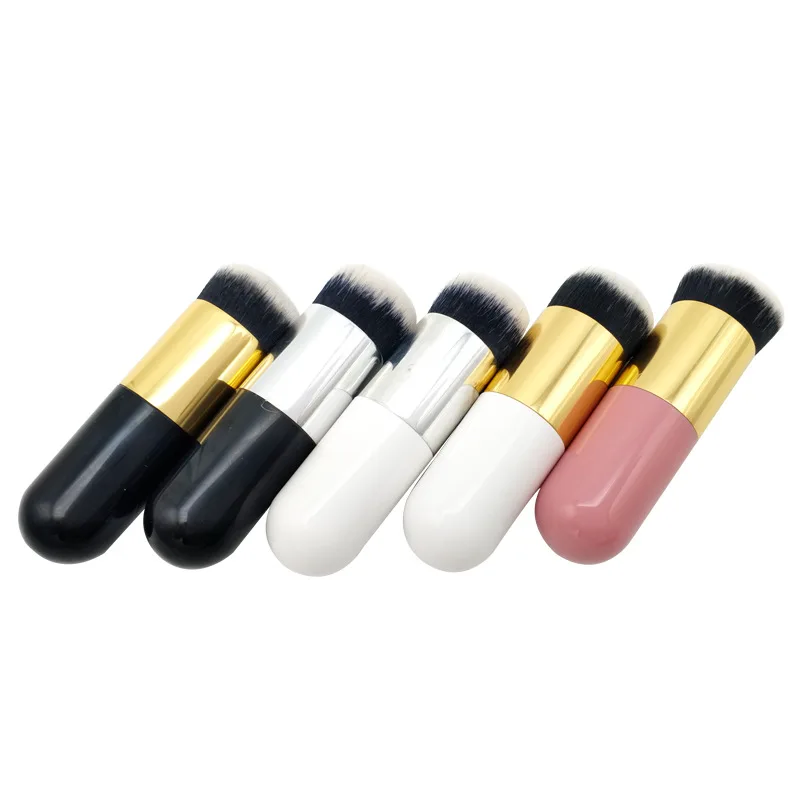 

Women Cute Foundation Brush White and Brown Makeup Brush Fast Make Up Brushes Beauty Essential Makeup Tools Liquid Foundation